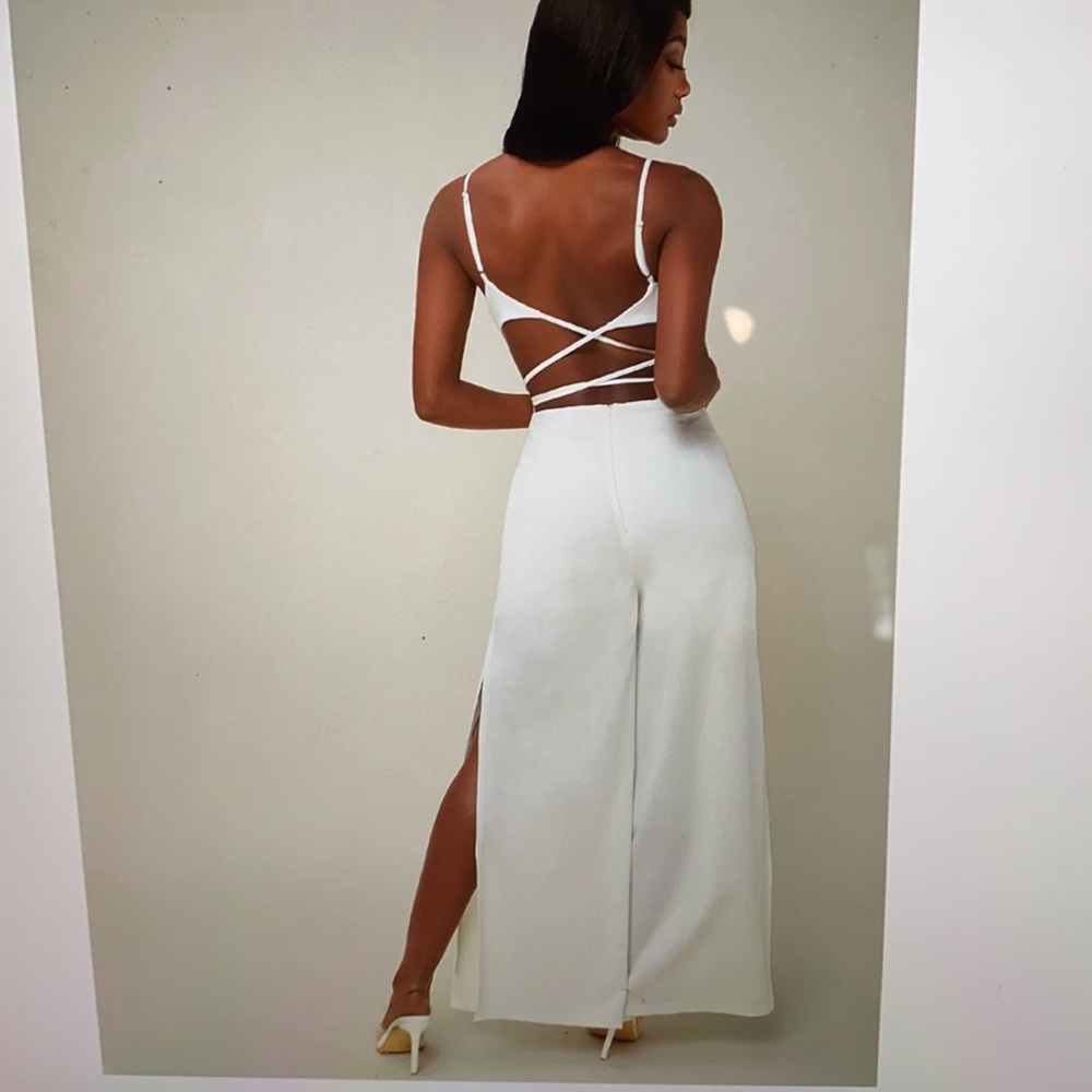 Brand new- Shein white jumpsuit
